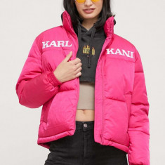 Karl Kani geaca femei, culoarea roz, de iarna