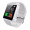 Ceas smartwatch OEM-U8, Functie telefon, SMS, Bluetooth, Pedometru, Barometru, Calendar, Model Alb