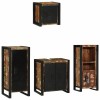 Set de mobilier pentru baie cu raft 4 pcs Lemn recuperat solid