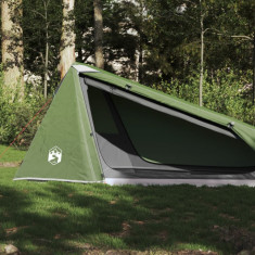 vidaXL Cort de camping tunel pentru 1 persoană, verde, impermeabil