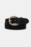 Answear Lab curea din piele intoarsa culoarea negru