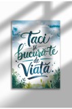 Unframed Romanian Quote Canvas Poster - Digital Print - Bucura-te de viata | A3 (29.7 x 42 cm)