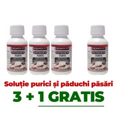 3+1 GRATIS - insecticid concentrat pentru purici, păduchi, g&acirc;ndaci Ectocid Forte 100 ml