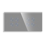 Cumpara ieftin Panou Intrerupator Cvadruplu + Cvadruplu cu Touch din Sticla LUXION SmartElectro IntelligentHouse