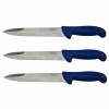 Set 3 Cutite Injunghiat IdeallStore Chef&#039;s Blade, Otel Inoxidabil, 32cm, Albastru