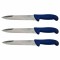 Set trei cutite de injunghiat DEPOX&reg;, Chef&#039;s Blade, otel inoxidabil, 32 cm, albastru