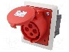 Conector alimentare AC, IEC 60309, IP44, 32A, 400V AC, 4 pini, PCE - 424-6PKR
