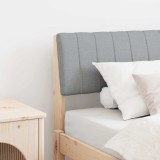 VidaXL Tăblie tapițată Gri deschis 90 cm Lemn de pin masiv 879249