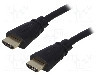 Cablu HDMI - HDMI, din ambele par&amp;#355;i, HDMI mufa, 2m, negru, QOLTEC - 52303