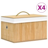 vidaXL Cutii de depozitare, 4 buc., bambus