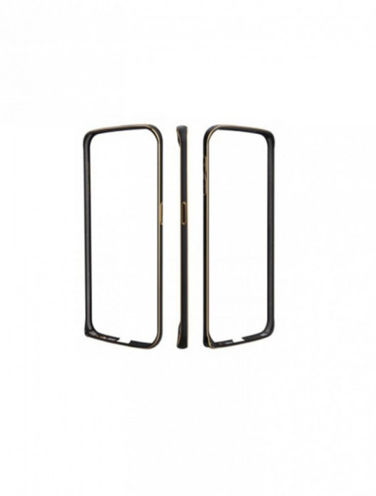 Husa Bumper Metal Samsung S6 g920 Black &amp; Gold