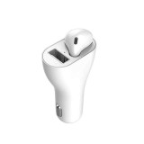 Cumpara ieftin Incarcator Auto cu Casca Bluetooth 2 in 1, Handsfree, USB 2.1A