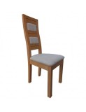 Scaun de living si bucatarie, lemn masiv fag, Eusebio, tapitat cu stofa, 120 kg, 101x44x45cm, Fag