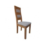 Scaun de living si bucatarie, lemn masiv fag, Eusebio, tapitat cu stofa, 120 kg, 101x44x45cm, Fag