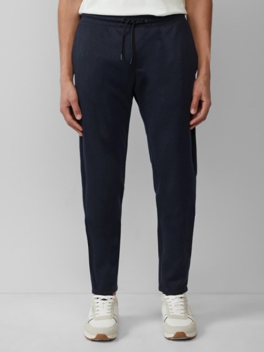 s.Oliver Pantaloni The Jogger barbati, Phoenix, cu talie medie si croiala Regular Fit, Bleumarin inchis, S