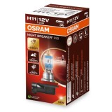 Bec Halogen Auto OSRAM Night Breaker H11, 12V, +220% Luminozitate, Tip Soclu H11