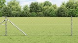 Gard Hexagonal vidaXL 0,6x10 m din Oțel Galvanizat, St&acirc;lpi de Gard vidaXL cu V&acirc;rf 7 buc &Oslash;32 mm 80 cm Oțel Galvanizat