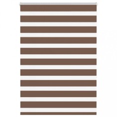 vidaXL Jaluzea tip zebra maro lățime țesătură 100,9 cm poliester