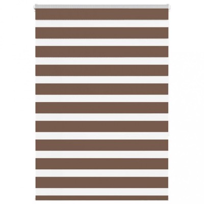 Jaluzea tip zebra maro lățime țesătură 100,9 cm poliester foto