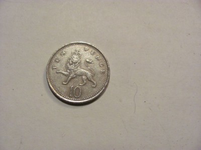 CY - 10 pence 1992 Marea Britanie Anglia foto