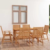 vidaXL Set mobilier de grădină, 7 piese, lemn masiv de acacia 3057845