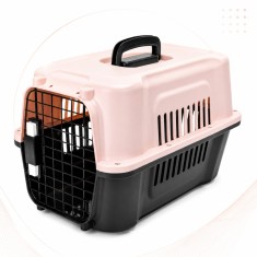 Cusca Transport Animale SCP House, Sofia CONCEPT&reg;, Usa Metal, Calitate Premium, 58x37x37cm, Pink Flamengo