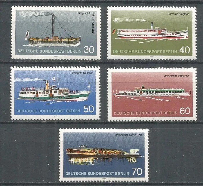 Berlin 1975 - Vapoare, transport, serie neuzata