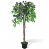 Planta artificială, arbore de ficus, cu ghiveci, 110 cm, vidaXL