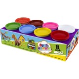 Plastilina 8 culori, 8 x 130g, NOVA COLOR, NC-4150