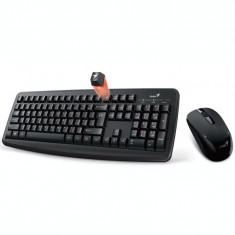 Kit tastatura si mouse wireless GENIUS negru Smart KM-8100 31340004400 foto