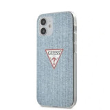 Cumpara ieftin Husa Cover Guess TPU Denim Triangle pentru iPhone 12 Mini Light Blue