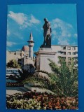CPIB 23345 CARTE POSTALA - CONSTANTA. STATUIA LUI OVIDIU DE ETTORE FERRARI, CIRCULATA, 1976, STAMPILE, TIMBRU