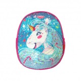 Ghiozdan Gradinita Fete Unicorn cu Paiete Reversibile, 1 Compartiment, Multicolor 31x25x9 cm ECADA