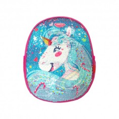 Ghiozdan gradinita, cu paiete reversibile, Unicorn, 1 compartiment