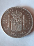 Moneda 5 pesetas argint 1891 Spania, Europa