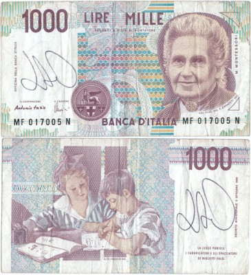 1996 (26 XI), 1.000 lire (P-114c.2) - Italia! foto