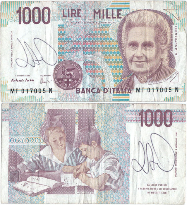 1995, 1.000 lire (P-114c.2) - Italia!