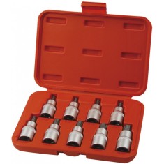 Set de capete de bit EXTOL PREMIUM, 9 buc., TORX, 1/2&amp;amp;#039;?55mm (T20-25-27-30-40-45-50-55-60), CrV/S2 foto