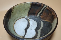 Ceramica artistica, bol din gresie , Hanne Salamon, Danemarca foto