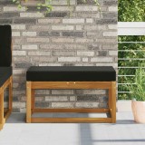 vidaXL Perna de Șezut pentru Exterior Negru 80 x 40 x 8 cm 900955