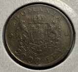 2000 Lei 1946, Romania, scut rotund, mai rara!