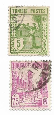 Tunisia - Pamant si oameni, 1926, valori obliterate foto