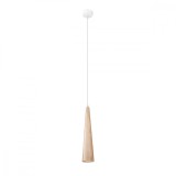 Lampă Suspendată Sula Lemn Natural 1 Bec Coș Conic Scandinav De Interior