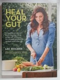 HEAL YOUR GUT by LEE HOLMES , 2015 * PREZINTA INSEMNARI CU PIXUL , BOGAT ILUSTRATA
