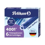 Patroane cerneala 4001 mici set 6 albastru royal Pelikan