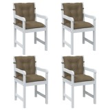 vidaXL Perne scaun cu spătar mic 4 buc. melanj taupe 100x50x7cm textil 4002404