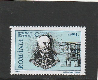 ROMANIA 2002 LP 1578 OAMENI DE SEAMA EMANUIL GOJDU MNH NESTAMPILAT foto