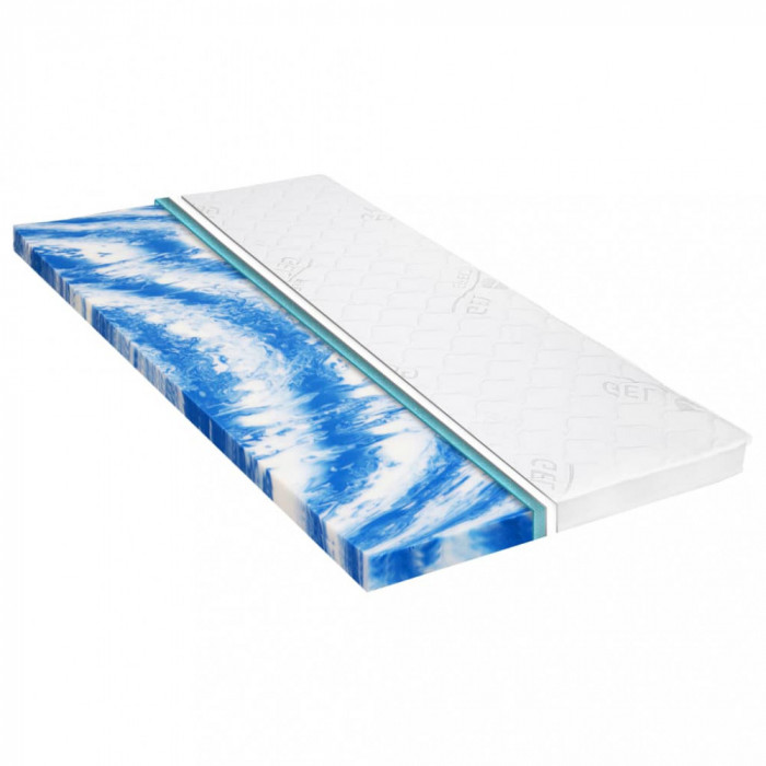 vidaXL Topper saltea, spumă gel, 7 cm, 90 x 200 cm 282783