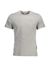 Tricou barbati, cu mini logo, Regular fit, Gri (Marime: S) foto