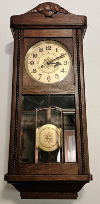 Ceas de perete cu pendula Erhat Jackle&amp;amp;Co 1922 foto